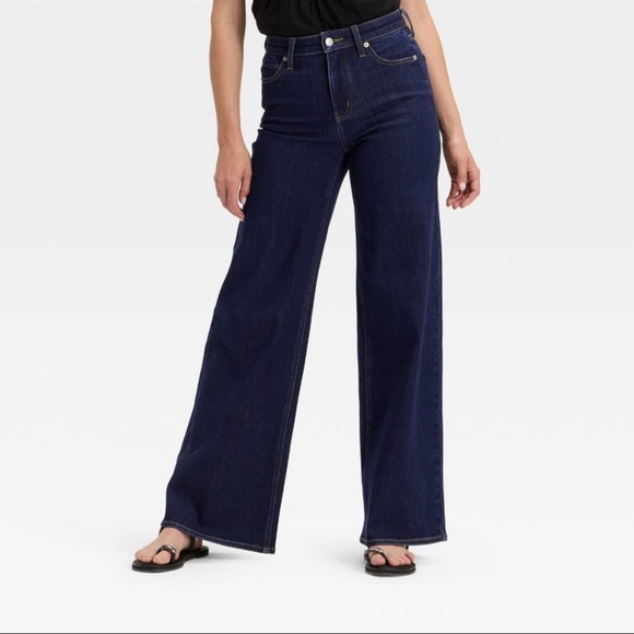 Universal Thread Denim - Universal Thread Dark Indigo Wide Leg Jeans